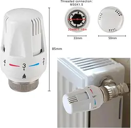 Термостатична головка для радіатора M30×1.5 - мініатюра 2