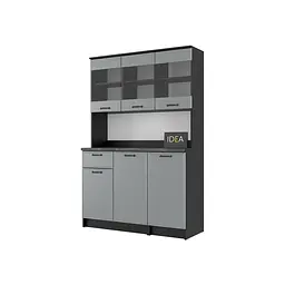 Буфет кухонний Idea К-92.2 Чорний / Асфальт