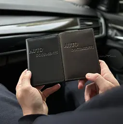 Шкіряна обкладинка для автодокументів 13.5 см