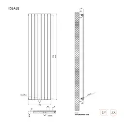 Радіатор дизайнерський Ideale Vittoria 11 7/1800/476 білий, Білий - мініатюра 3