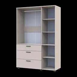 Шафа для одягу Doros Торн Кашемір 3 ДСП/3Ш (штанга) 135х51.6х200 (44900497) - мініатюра 8
