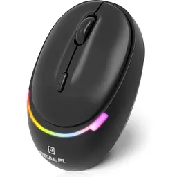 Мишка REAL-EL RM-440W Wireless/Bluetooth Black (EL123200045) - мініатюра 2
