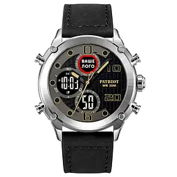 Чоловічий наручний годинник 017 Ваше Лого Silver-Black Patriot acs0030991 - мініатюра 2