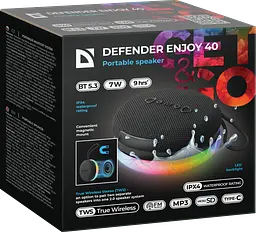 Портативна акустика Defender Enjoy 40 7Вт чорний (65141) (7191843) - мініатюра 8