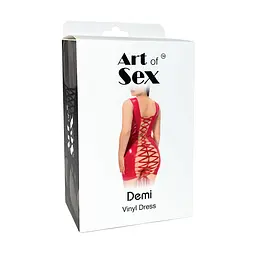 Лакована сукня на шнурівці Art of Sex - Demi, колір червоний, L-2XL - мініатюра 3