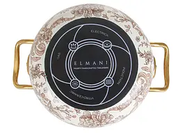 Каструля емальована Elmani з кришкою, 6,1 л, діаметр 24 см, висота 13 см (763-013) - мініатюра 2
