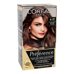Стійка фарба для волосся L'Oreal Paris Preference 6.21 Zurich Cool Iridescent Very Light Brown 174 мл - мініатюра 2