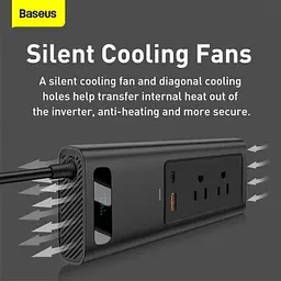 Перетворювач DC-AC Baseus In-car Inverter 150W Black (CRNBQ-A01) - мініатюра 5