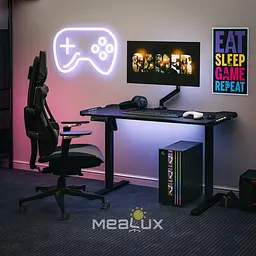 Стіл Mealux PowerDesk Carbon RGB з електрорегулюванням висоти (EVO-201 Carbon/B)  - мініатюра 4