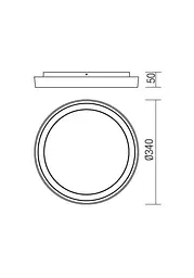 Стельовий світильник BEZEL PL L LED 30W IP54 DG 3000K (RO) (5.1.2) Redo 9184 - мініатюра 2