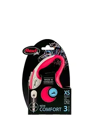 Повідець-рулетка Flexi New Comfort ХS для собак дрібних порід трос 3 м до 8 кг червоний - мініатюра 2
