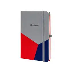 Книга записна Optima Combi-3 А5, тверда обкладинка, гумка, лінія (O20125-03)