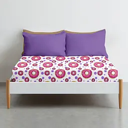 Простирадло Cosas на резинці 90х200 sweet donut, фіолетовий (SweetDonut_90x200x20) - мініатюра 3