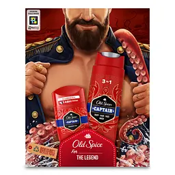 Подарунковий набір для чоловіків Old Spice Dark Captain: твердий дезодорант 50 мл + гель для душу 3 в 1 250 мл - мініатюра 2