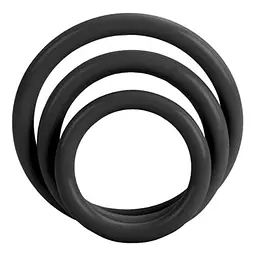 Ерекційне кільце CalExotics Tri-Rings 3 шт чорний - мініатюра 4