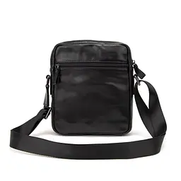 Месенджер класичний в гладкій шкірі чорний Tiding Bag 8717A - мініатюра 6