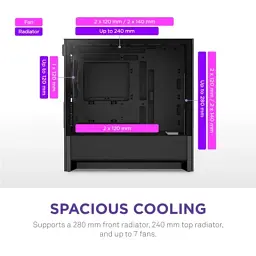 Корпус для ПК NZXT H3 Flow All Black (CC-H31FB-01) - мініатюра 5