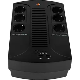 Джерело безперебійного живлення (ДБЖ) LogicPower 650VA-6PS (4324) [110104] - мініатюра 2