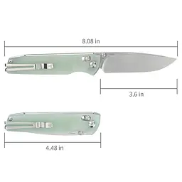 Ніж складаний SRM Terrier 258L-GC, напівпрозорий зелений - мініатюра 12