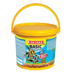 Корм для акваріумних риб у пластівцях Dajana TROPICA BASIC 10 л/2 кг