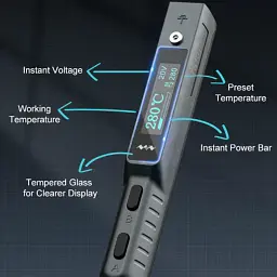 Паяльник MINIWARE TS101 65 Вт Mini USB Сірий - мініатюра 2