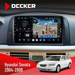 Штатна магнітола Hyundai Sonata (NF) 2004-2008 Decker D9-011 4x64, DSP, 4G, 360 Decker (НФ-00005787)