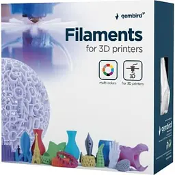 Пластик для 3D-принтера Gembird PLA+, 1.75 мм, 1 kg, silver (3DP-PLA+1.75-02-S) - мініатюра 3