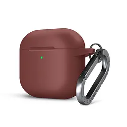 Силіконовий чохол для навушників Apple AirPods 4, Hang Case, коричневий, ультратонкий захисний кейс товщиною 2 мм, захист від подряпин, пилу та ударів, компактний, з карабіном для кріплення, ArmorStandart (ARM81294)