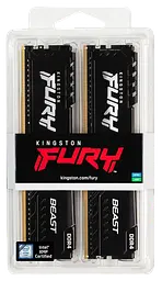 Оперативна пам'ять Kingston Fury 32GB (2x16GB) DDR4 3200MHz Beast Black (KF432C16BB1K2/32WP) - мініатюра 3
