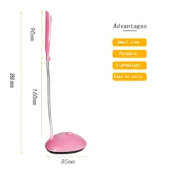 Настільна лампа світлодіодна рожева LED DESK Light X-7188 лід світильник на стіл на батарейках 3хААА - мініатюра 8