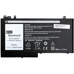 Акумулятор PowerPlant для ноутбуків DELL Latitude 12 5000 (RYXXH) 11.1V 3400mAh (NB441105) - мініатюра 2