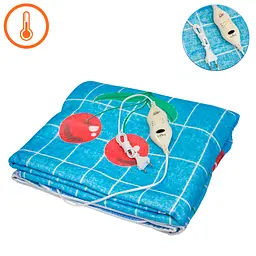 Електричне простирадло двоспальне синє термопростирадло 150х113см 86W Electric Blanket - мініатюра 2