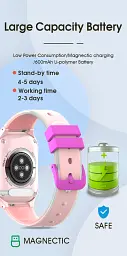Дитячий смарт-годинник Wonlex CT26 Ultra Small компактні годинник-телефон з відеодзвінком GPS і SIM Pink (19146) - мініатюра 6