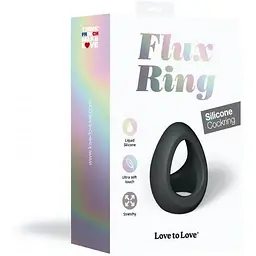 Ерекційне кільце подвійне Love To Love Flux Ring - Black Onyx - мініатюра 7