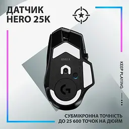 Мишка бездротова Logitech g502 X Plus (910-006162) чорна - мініатюра 3