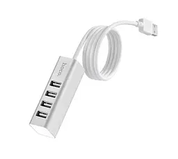 USB-Хаб Hoco HB1 4USB Line machine Silver (6957531038146) - миниатюра 4