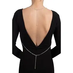 Сріблястий ланцюжок для бюста Bijoux Pour Toi Elena зі стразами Silver - мініатюра 2