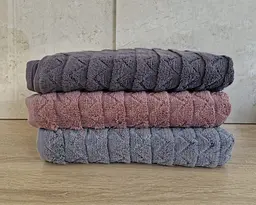 Набір турецьких махрових рушників Cestepe MicroCotton Premium 3 штуки 70x140 Ucgen 2 щільність 600 г/м2 - мініатюра 3
