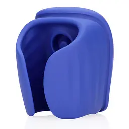 Мастурбатор з вібрацією Loveline Vibrating And Pulse Wave Stroker синій - мініатюра 4
