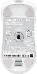 Бездротова миша ASUS ROG Harpe Ace Aim Lab Edition RGB USB-A/WL/BT White (90MP02W0-BMUA10) - мініатюра 6