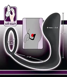 Анальна пробка з ерекційним кільцем Black Velvets Ring Plug Orion 42-05167240000 88158 - мініатюра 5