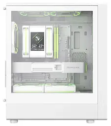 Корпус GameMax Aeris 330 G Tempered Glass без БЖ White (AERIS 330 GW) - мініатюра 5