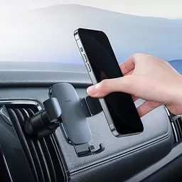 Автотримач Baseus Metal Age Gravity Car Mount Air Outlet Version темно-сірий SUJS000013 - мініатюра 8