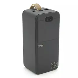 Повербанк Remax RPP-117 50000 мАг PD 27W QC 22.5W USB-C USB-A Micro-USB Чорний (2283) - мініатюра 2
