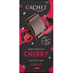 Шоколад Cachet чорний 57% з вишнею 100 г