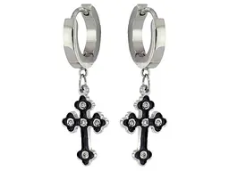 Сережки Xuping TTM Stainless Steel Родій підвіски на колечках "Хрестики" (215114)