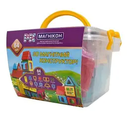 Конструктор Магнікон 84 деталі Plastic box (МK-84)