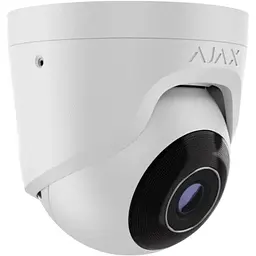Дротова охоронна IP-камера Ajax TurretCam (8 Mp/2.8 mm) White 8 Mp
