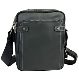 Сумка через плече чоловіча шкіряна Tiding Bag 8911A чорна - мініатюра 3