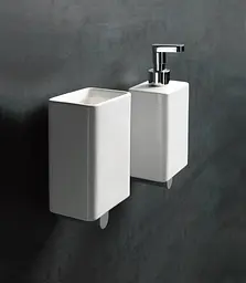 Склянка Stilhaus Living настінна LV1008 хром білий - мініатюра 2